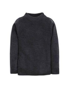 Heathered High-Neck Sweatershirt