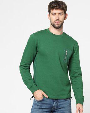 Solid Full-length Sweatshirt