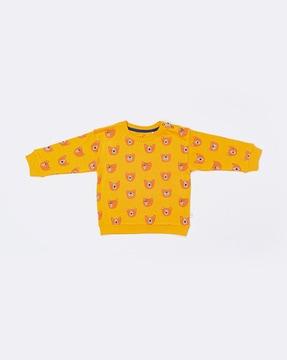 Novelty Print Crew-Neck Sweatshirt