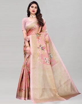 khadi-silk-floral-print-saree