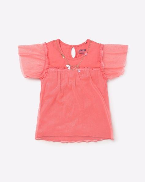 Round-Neck T-shirt with Neck Charm