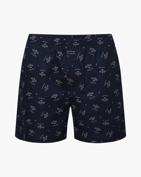 Printed Boxers with Elasticated Waist