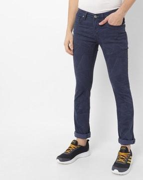 Geometric Print Skinny Jeans