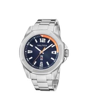 NAPTBF103 Analogue Watch with Stainless Steel Strap