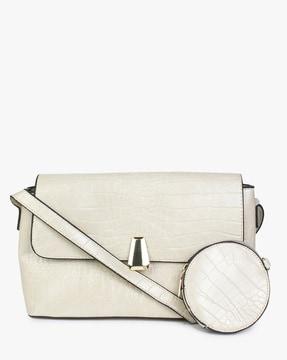 croc-embossed-sling-bag-with-pouch
