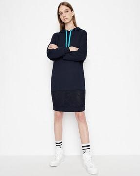hoodie-dress-with-mesh-panel