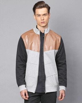 Colourblock Zip-Front Jacket