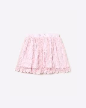 Lace Skirt with Elasticated Waistband