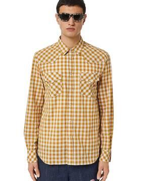 s-east-long-cl-checked-shirt-with-flap-pockets