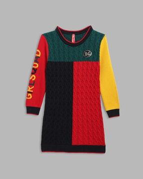 colorblock-sweater-dress