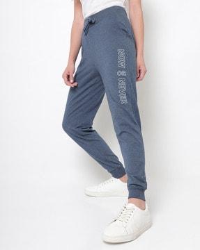 Typographic Print Joggers with Insert Pockets