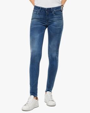 NEW LUZ Skinny Fit Hyperflex Medium Wash Jeans
