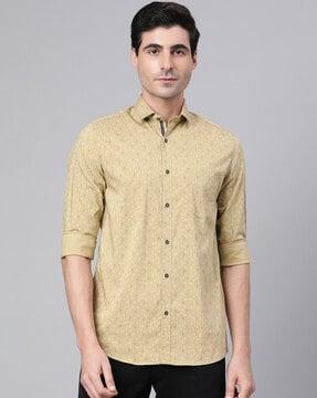 printed-slim-fit-shirt-with-patch-pocket