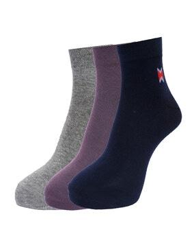 Pack of 3 Solid Ankle Length Socks