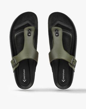 Slip-On T-strap Sandals