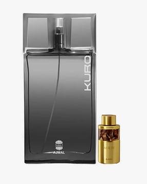 Kuro Edp Aromatic Spicy Perfume For Men And Aurum Concentrated Perfume Oil Fruity Floral Alcohol-Free Attar For Women + 2 Parfum Testers