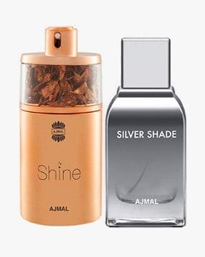 Shine Edp Floral Powdery Perfume For Women & Silver Shade Edp Citrus Woody Perfume For Men