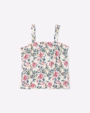 Floral Print Strappy Top