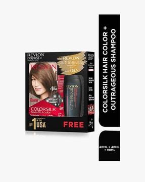Hair Color with Keratin 4N Medium Brown with Outrageous Shampoo