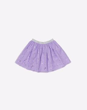 Foil Print A-line Tutu Skirt