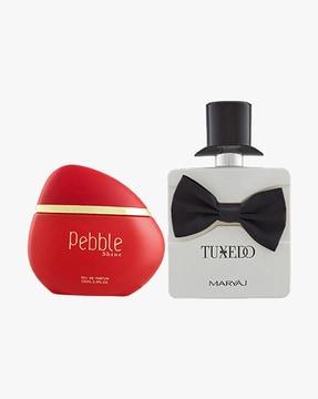 Pebble Shine Eau De Parfum Perfume 100 ml For Women & Tuxedo Eau De Parfum Perfume 100 ml For Men+ 2 Parfum Testers