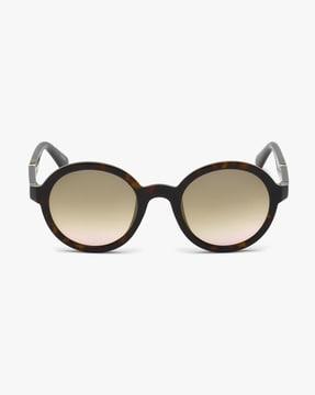DL0264 48 52P Full-Rim UV-Protected Round Sunglasses