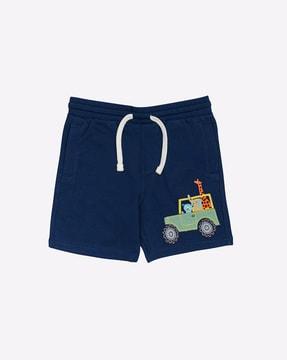 Shorts with Placement Applique