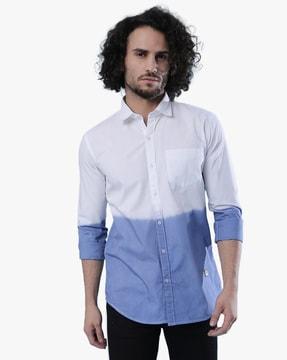 Tie & Dye Cut-Away Collar Shirt