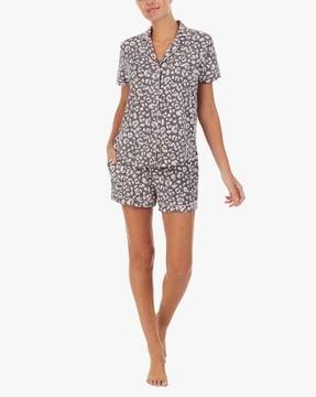 animal-print-top-with-shorts