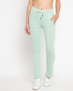 Solid Track Pants with Drawstring Waistband