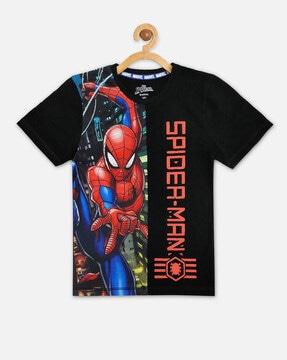 Spider-Man Print Crew-Neck T-shirt