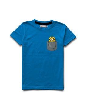 Minions Print Crew-Neck T-shirt
