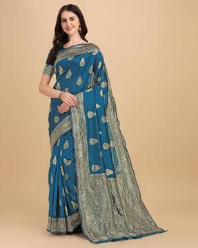 Floral Pattern Woven Saree