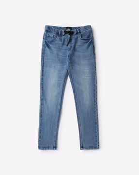 Light-Wash Slim Fit Jeans