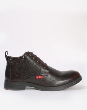 Lace-Up Ankle-Length Boots