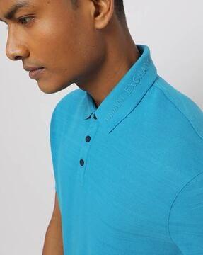 textured-polo-t-shirt-with-placement-logo-print