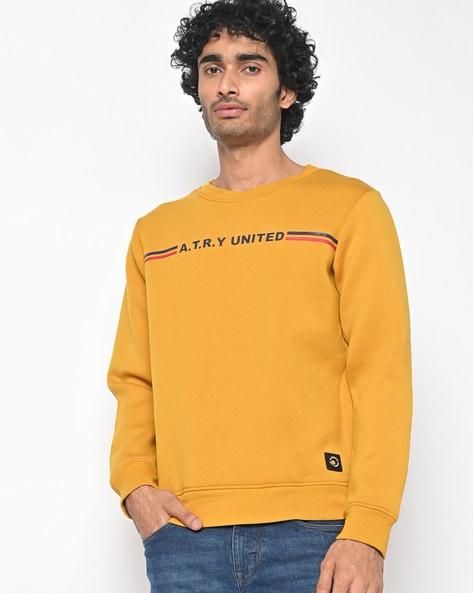 Crew-Neck Sweatshirt with Logo Print