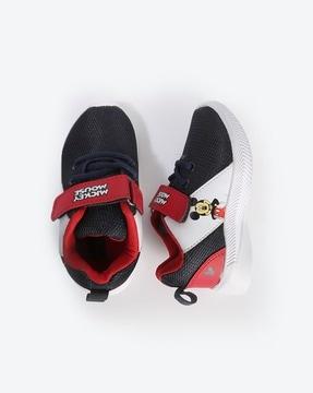 Mickey Mouse Print Casual Shoes with Velcro Fastening