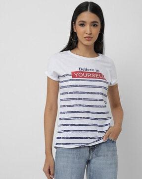 Striped Slim Fit Crew-Neck T-shirt
