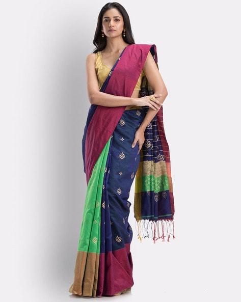 cotton-blend-printed-saree-with-blouse-piece