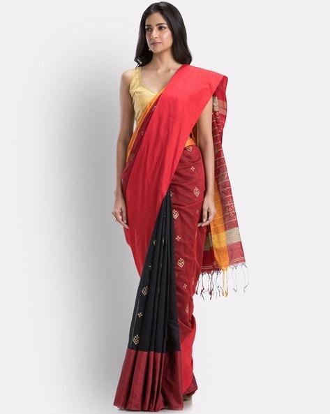 cotton-blend-printed-saree-with-blouse-piece