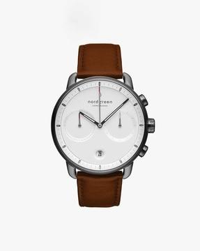 PI42GMLEBRXX Chronograph Watch with Leather Strap