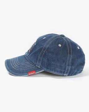 Embroidered Cotton Flat Cap