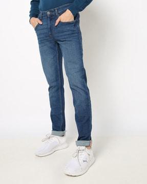 Skinny Fit Mid-Rise Jeans