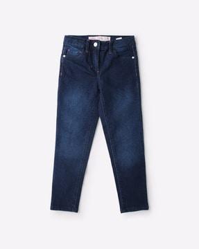 Lightly Washed Cotton Jeans