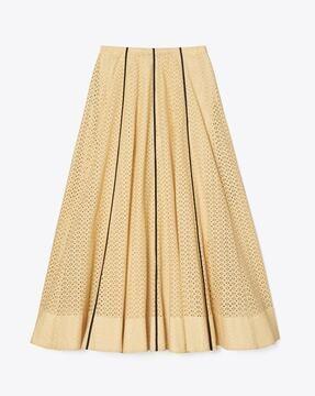 pleated-honeycomb-eyelet-skirt