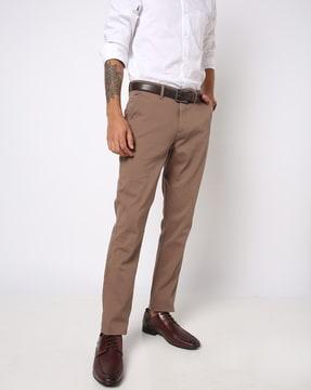Flat-Front Slim Fit Trousers