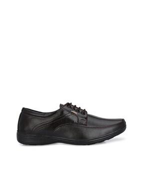 Square-Toe Lace-Up Formal Shoes
