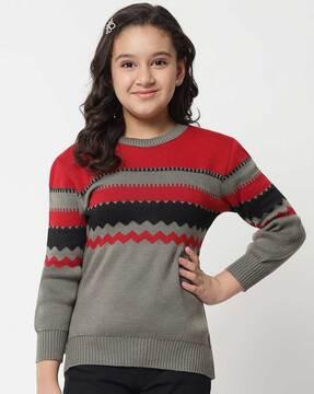 striped-round-neck-sweater