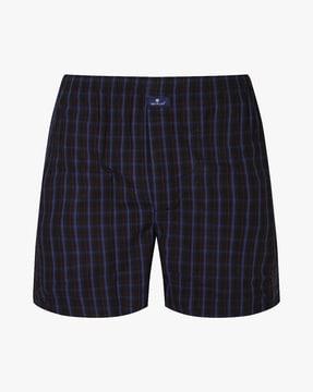 Checked Boxers with Elasticated Waist